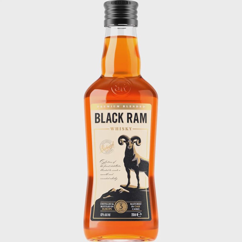 Viskis BLACK RAM, 40 %, 200 ml