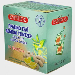 Εύριπος Πράσινο Τσάι Τζίντζερ 10 φακελάκια
