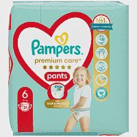 Pampers Πάνες Premium Care Pants Jumbo Pack (31τεμ) Νo6