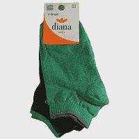 Diana Κάλτσες Γυναικείες Με Καρδούλες Πράσινο Μαύρο 2τεμ
