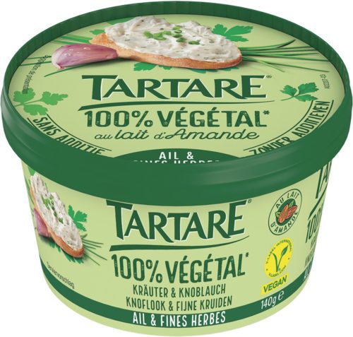 "Tartare" 100% végétal au lait d'amande ail et fines herbes