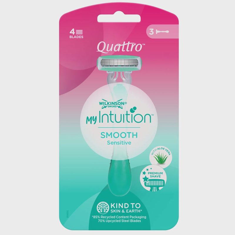 Mot. vienk. skustuv. WILKINSON QUATRO, 3 vnt.