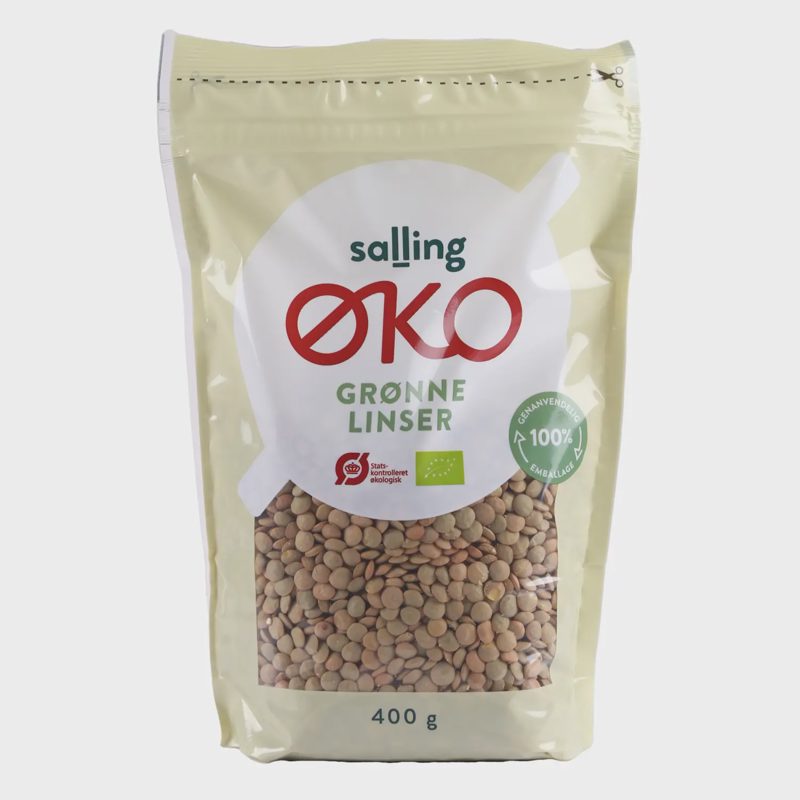 Ekologiški žalieji lęšiai SALLING EKO, 400 g