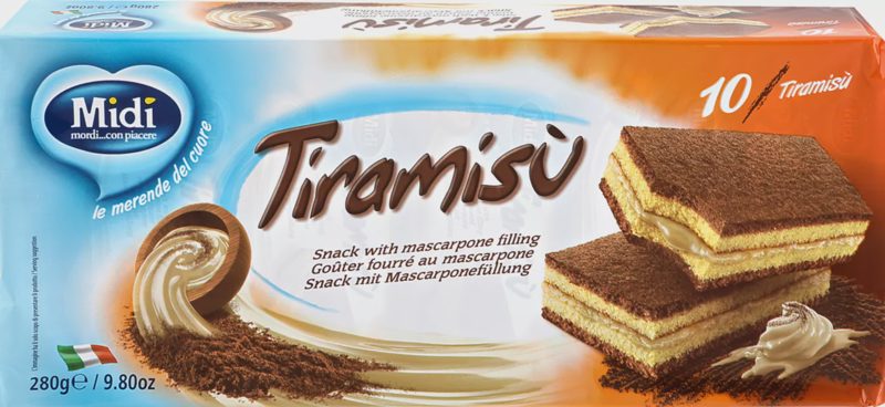 Snack s náplní s příchutí Tiramisu