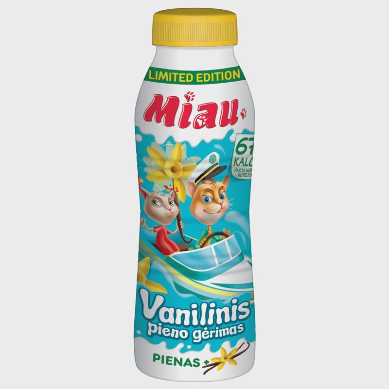Vanilinis pieno gėrimas MIAU, 450 ml