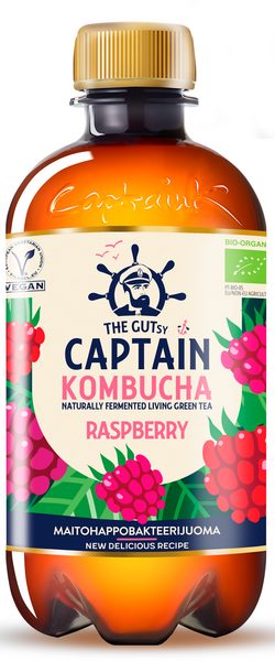 The Gutsy Captain Kombucha napitak malina 400 ml