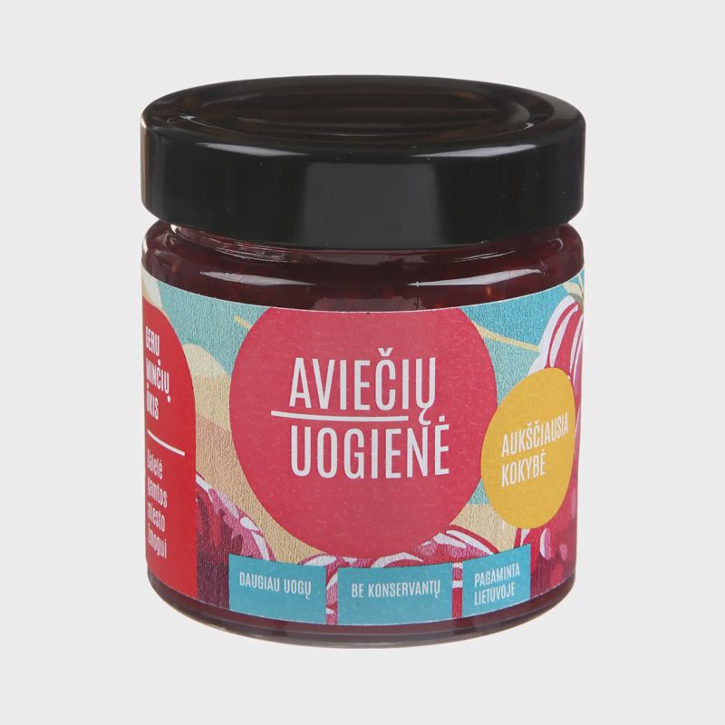 Aviečių uogienė GERŲ MINČIŲ ŪKIS, 220 g