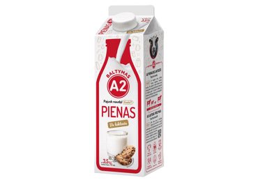 ŽEMAITIJOS pienas be lakt. A2, 3,5% rieb.0,9l