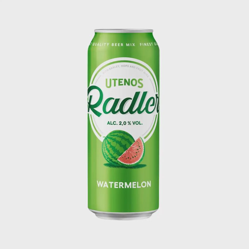 Alus UTENOS RADLER WATERMELON 2,0%, 0,5 l ska