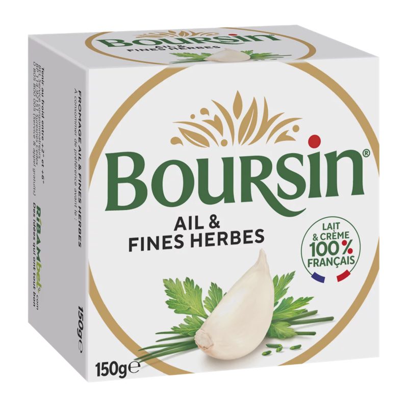 BOURSIN queso cremoso con ajo y finas hierbas tarrina 150 g