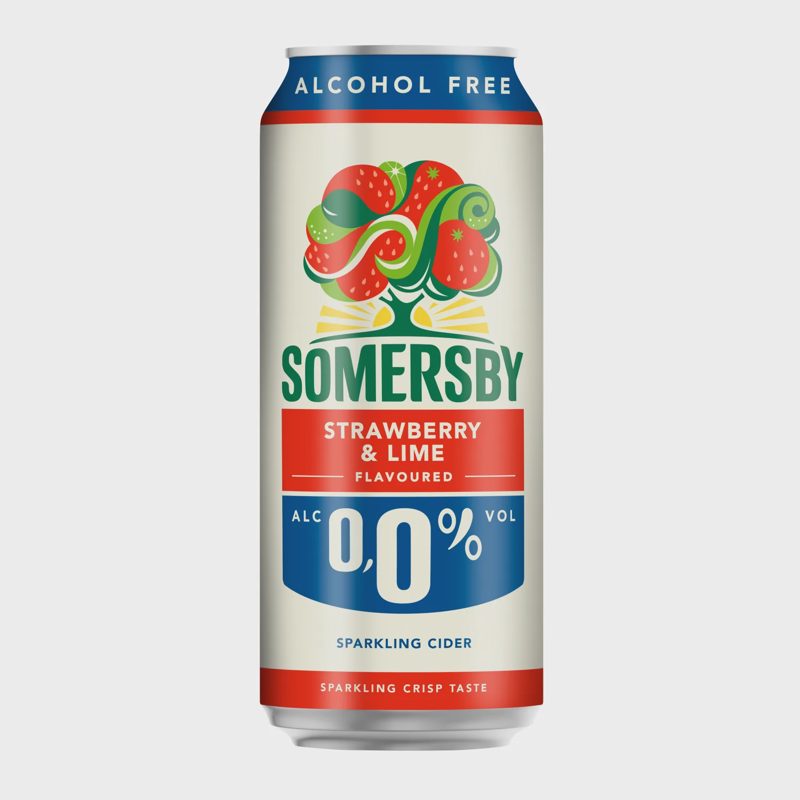 Nealk.sidras SOMERSBY STRAWBERRY & LIME, 0,5l