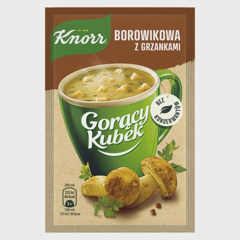 Baravykų sriuba su skrebučiais KNORR, 15 g