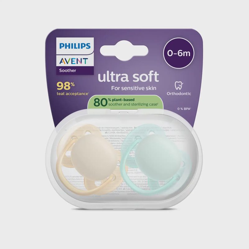 Čiulp. PHILIPS AVENT ULTRA, 0 – 6 mėn. 2 vnt.