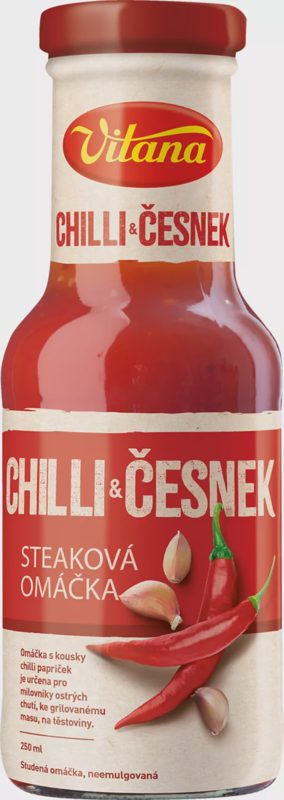 Chilli a česnek steaková omáčka