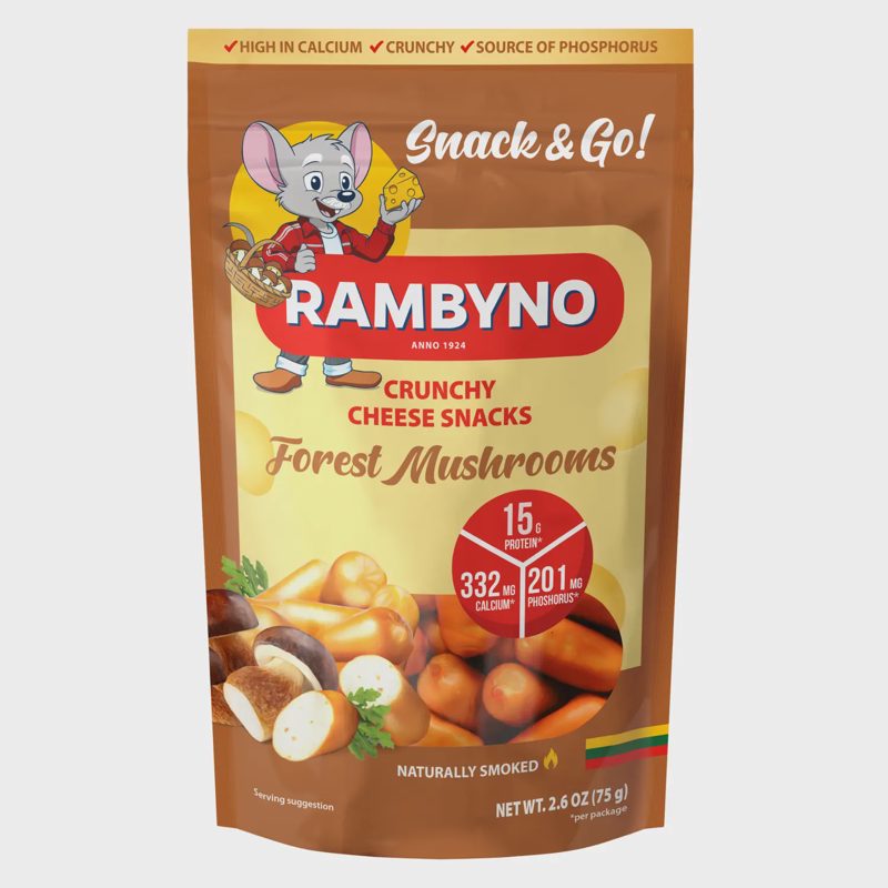 Rūk. sūrio užk. RAMBYNO, su gryb. 45 %,75 g