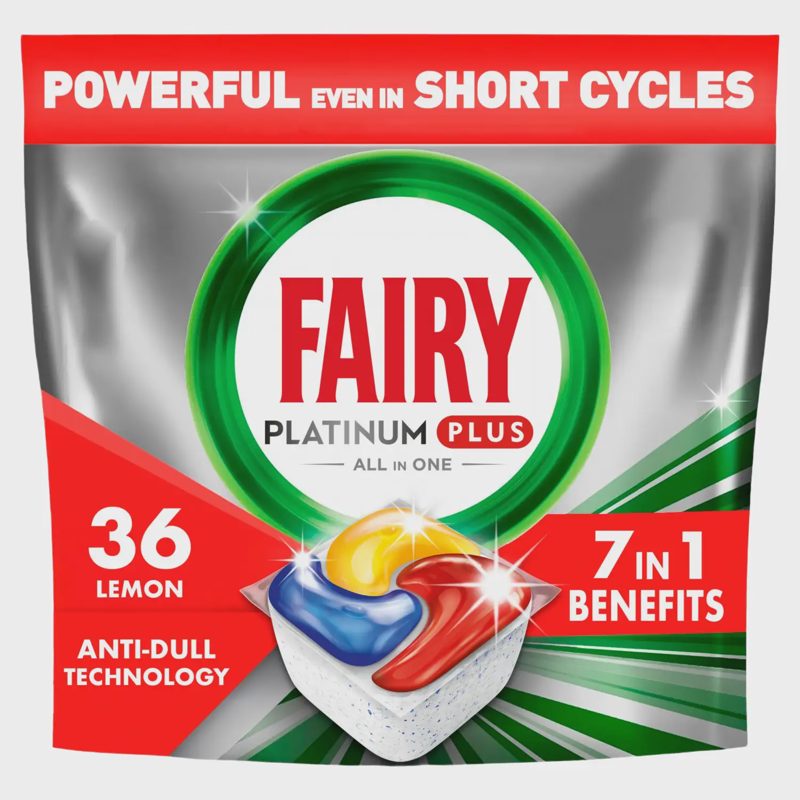 Indų pl. kaps. FAIRY PL. PLUS LEMON, 36 vnt.