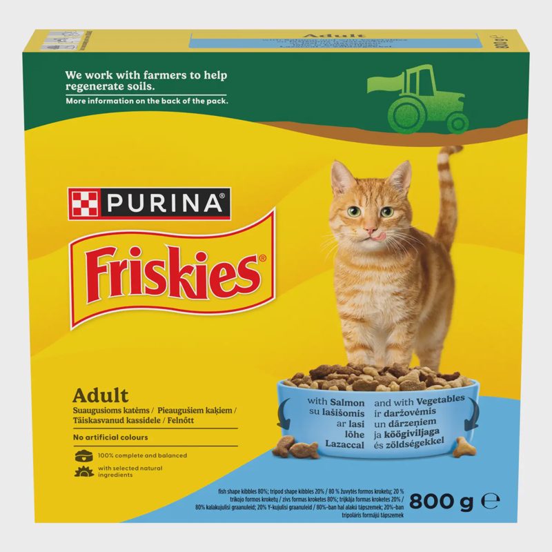 S. kačių ėdal. FRISKIES ADULT, su laš. 800 g