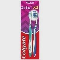 Colgate Zig Zag Medium Οδοντόβουρτσα 2τεμ Διπλή Συσκευασία Τιμή Σοκ