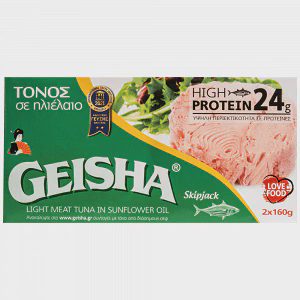 Geisha Τόνος Σε Ηλιέλαιο 2Χ160gr (Στρ.Βαρ 210gr)