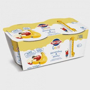 Κρι Κρι Babies Grow Επιδόρπιο Μπανάνα Μήλο 2x140gr