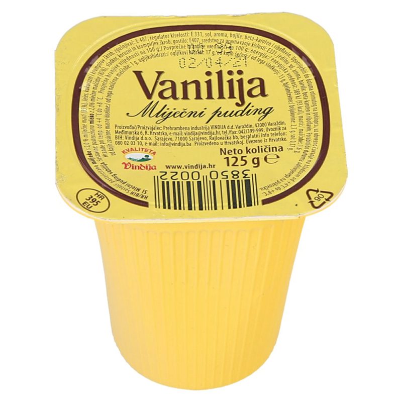 Vindija mliječni puding vanilija 125 g