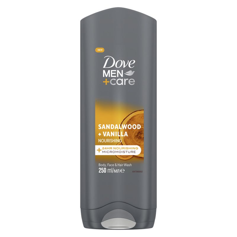 Dove Men+Care gel za tuširanje sandalovina i vanilija 250 ml