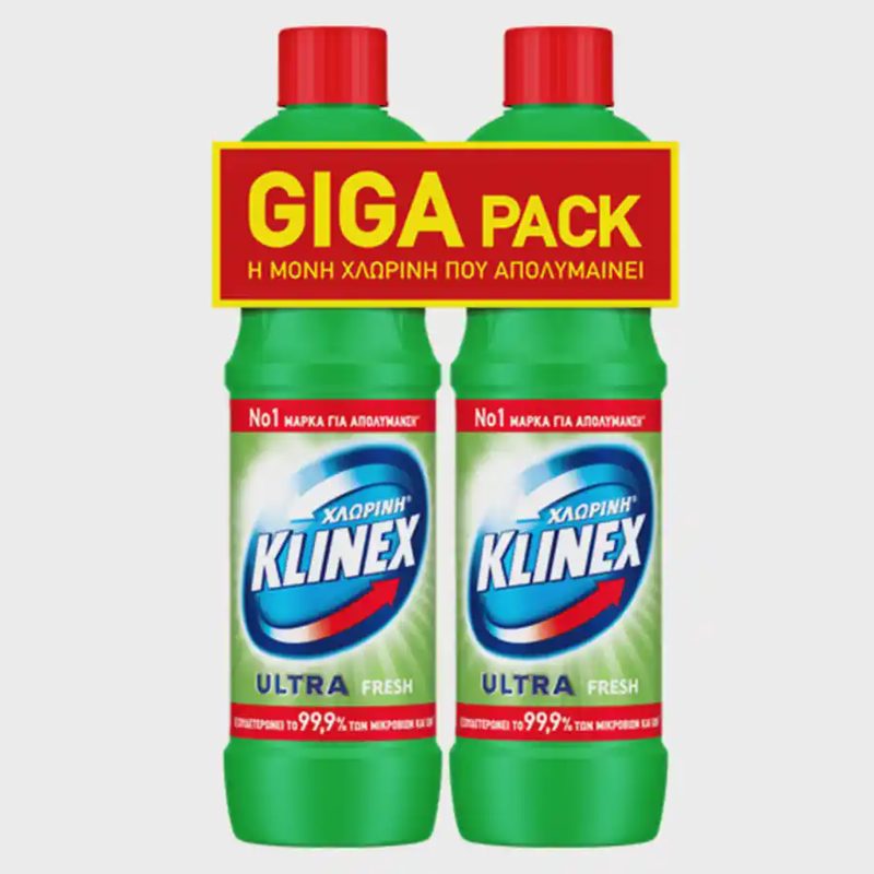 Klinex Ultra Χλωρίνη Fresh 2x750ml Giga Pack