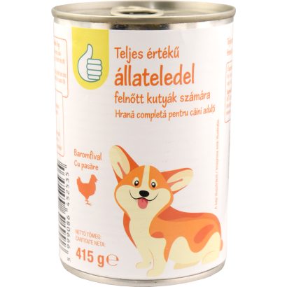 Auchan Tipp Teljes értékű állateledel felnőtt kutyák számára baromfival
