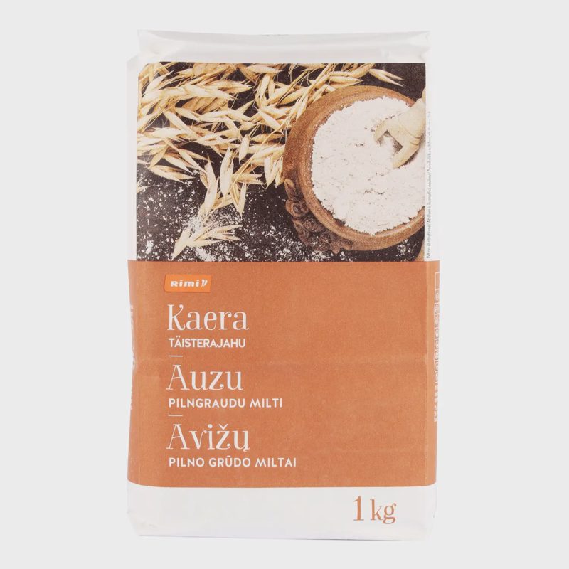 Pilno grūdo avižų miltai RIMI, 1 kg