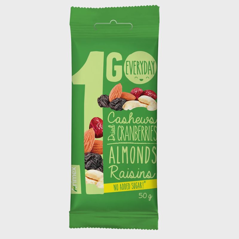 Džiovintų uogų ir riešutų mišinys 1GO, 50 g