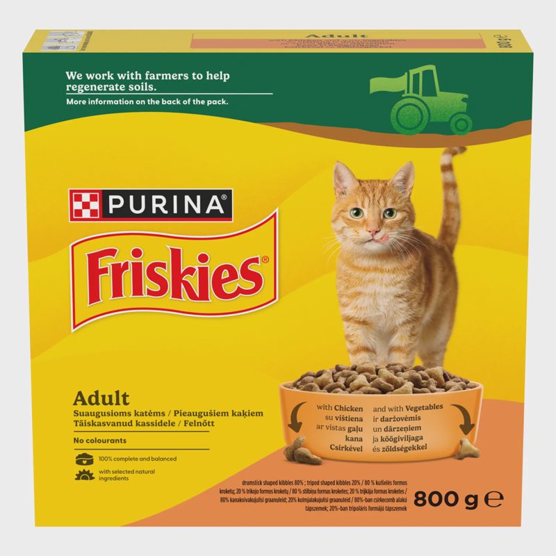 S. kačių ėdal. FRISKIES ADULT, su višt. 800 g