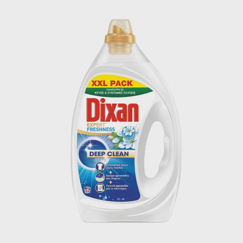 Dixan Gel Expert Freshness Deep Clean Liquid Detergent XXL Pack 64 Washes 2.880 L