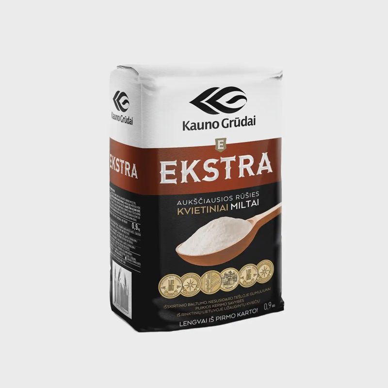 Kvietiniai miltai EKSTRA, 405 D, 900 g