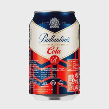 Whisky Ballantine's con cola lata 33 cl.