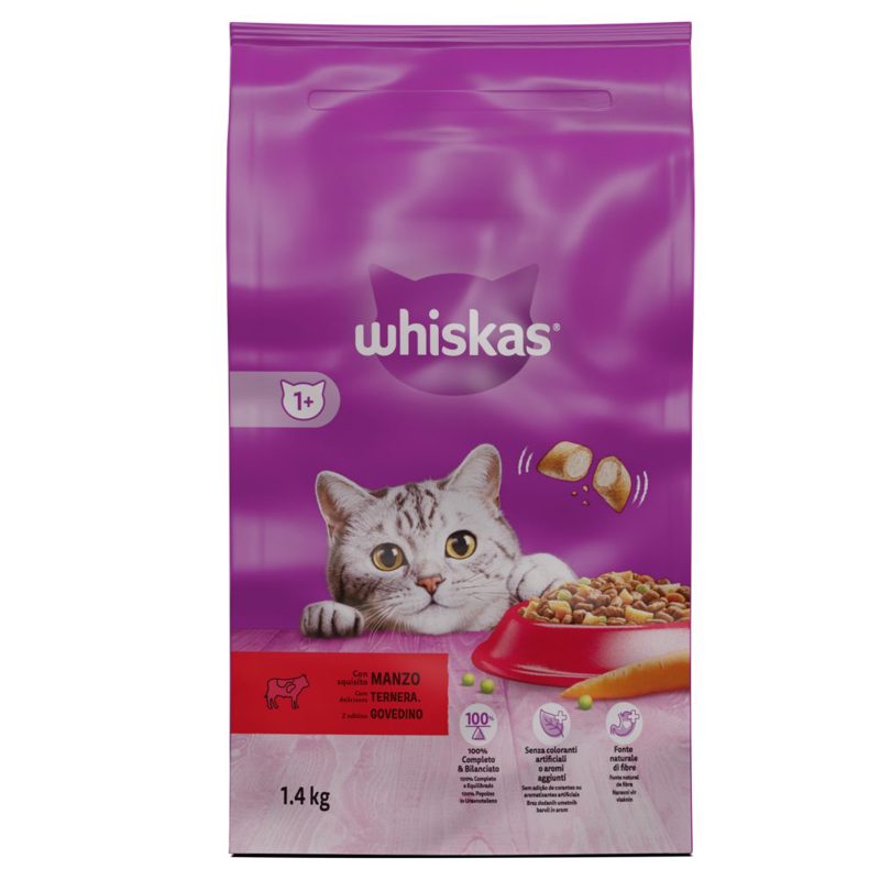 Whiskas Hrana za mačke govedina 1,4 kg