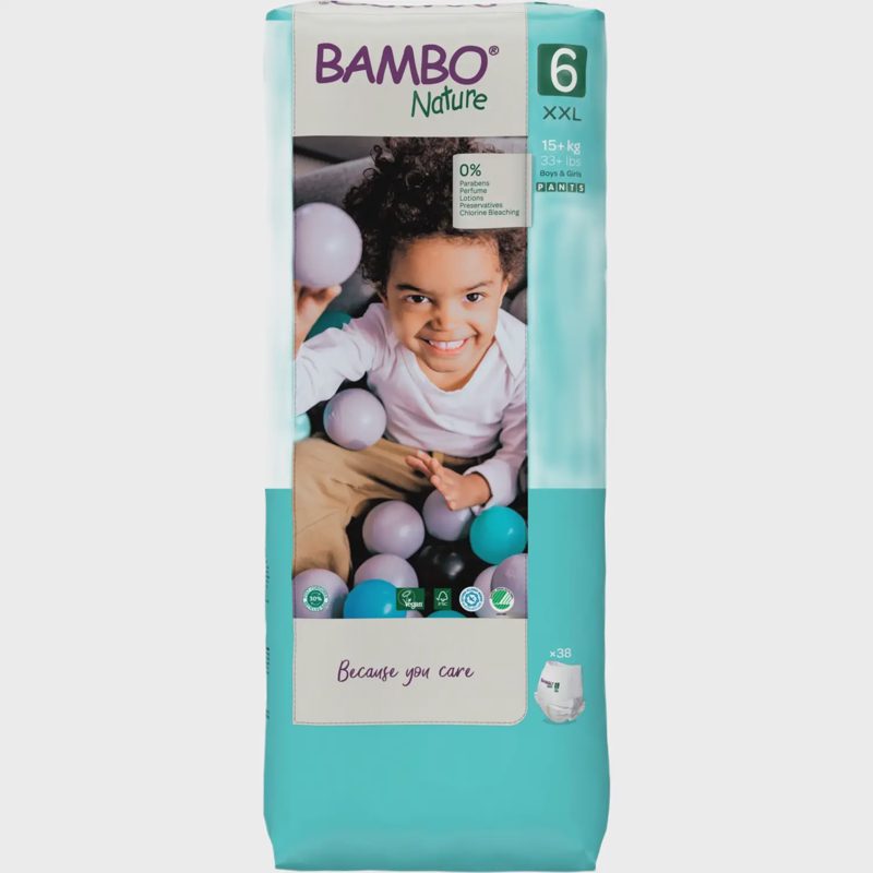 Sauskelnės BAMBO NATURE, 6 dydis, 38 vnt.