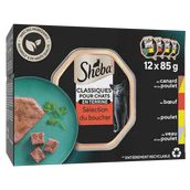 Barquettes pour chat Sélection du boucher en terrine SHEBA - 12x85g