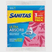 Sanitas Σπογγοπετσέτα Ultra No1 3τεμ