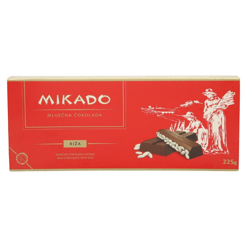 Mikado mliječna čokolada s rižom 225 g