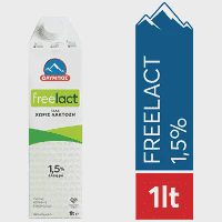Όλυμπος Γάλα Αγελάδος Χωρίς Λακτόζη Freelact 1,5%1lt