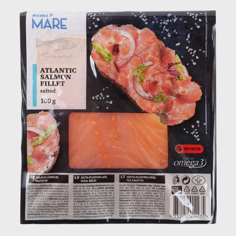 Sūd. atlant. lašišų filė RIMI MARE,100g