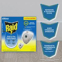 Raid Night & Day Εντομοαπωθητικό Διπλό Ανταλλακτικό