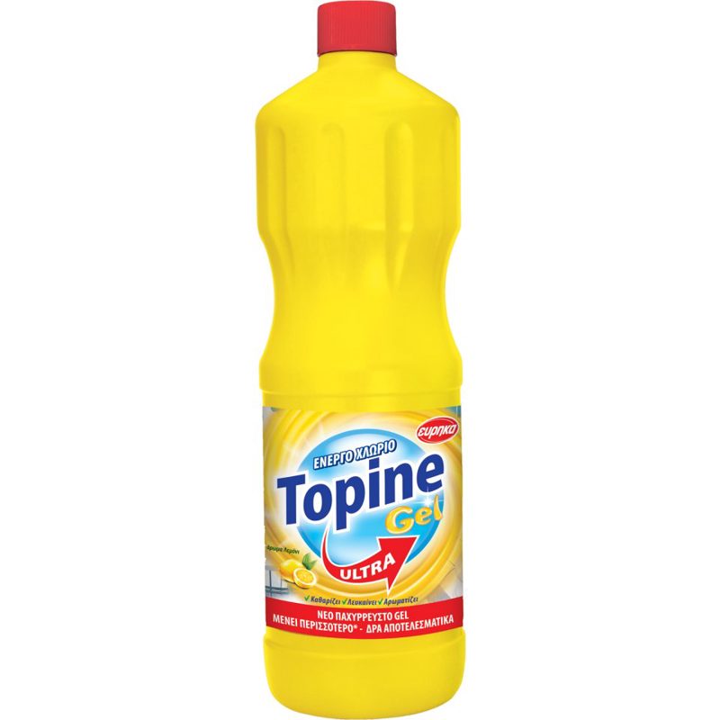 Topine Ultra Gel Χλώριο Άρωμα Λεβάντα 1250ml 2τεμ