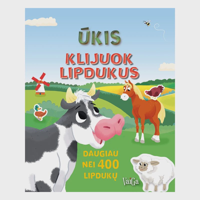 Spalvinimo knyga ŪKIS. KLIJUOK LIPDUKUS