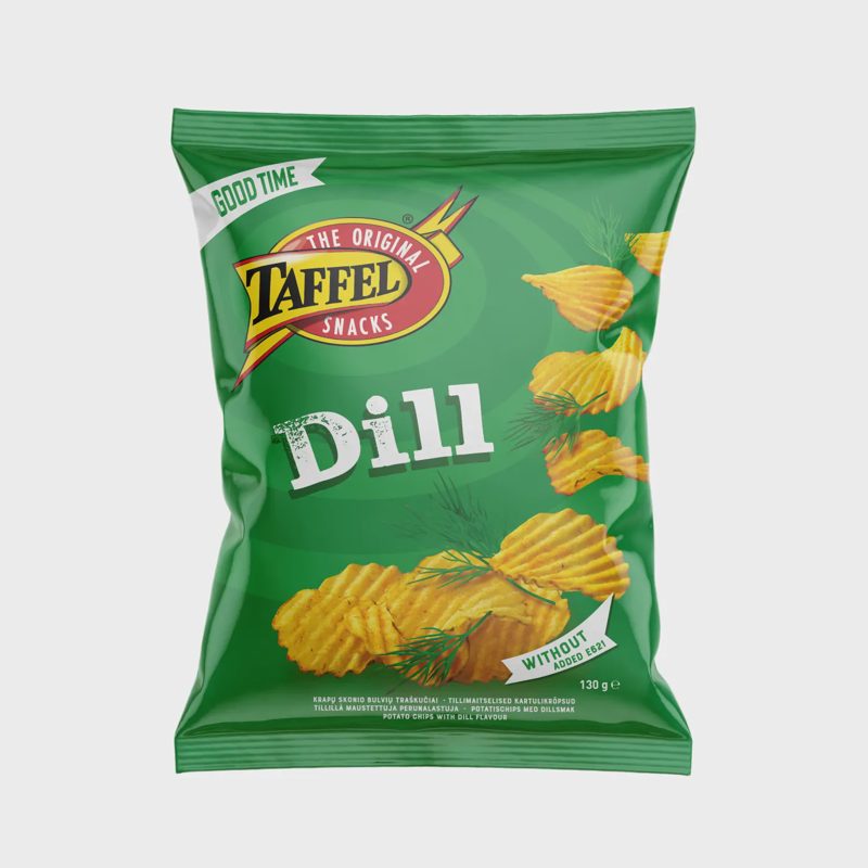 Krapų skonio bulvių traškučiai TAFFEL, 130 g