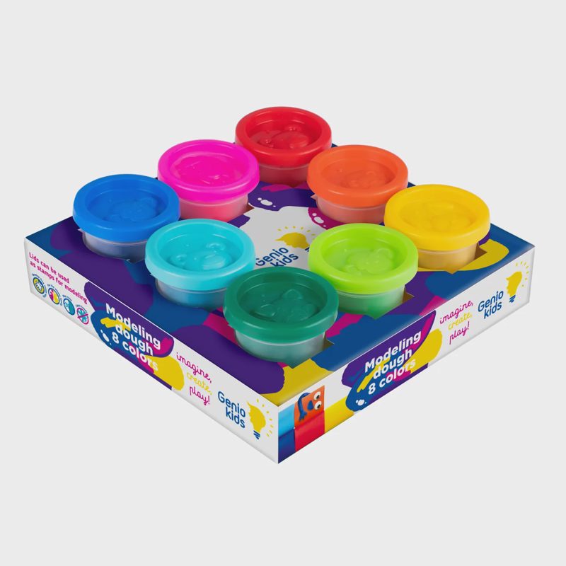 Plastilino rinkinys GENIO KIDS, 8 sp., 8x50g