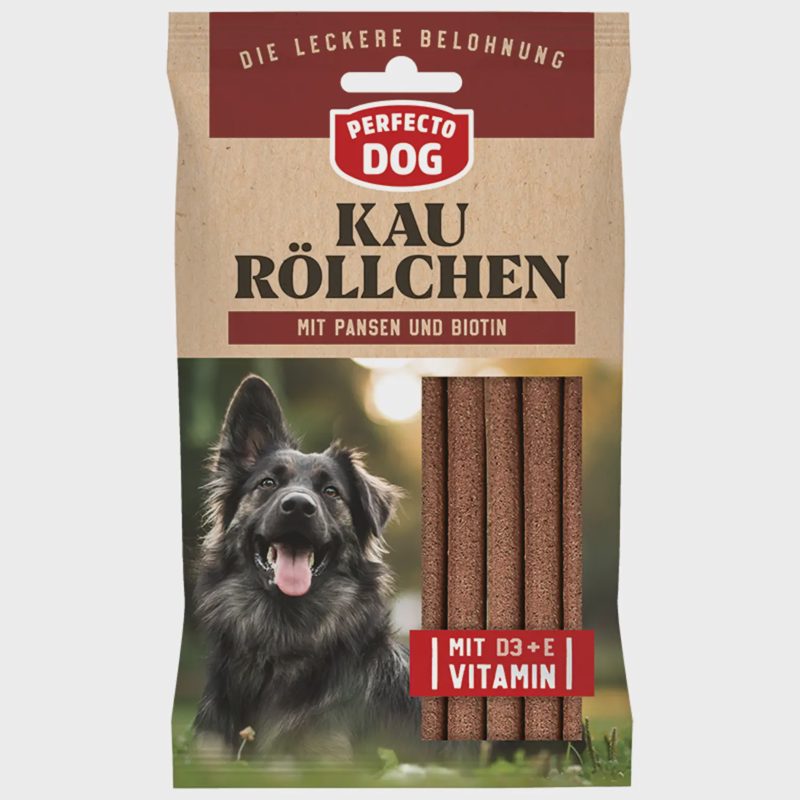 Šunų skanėstas PERFECTO, kr. ritinėliai, 150g