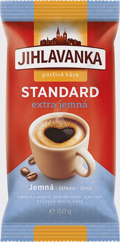 Jihlavanka Standard extra jemná pražená mletá káva 150g
