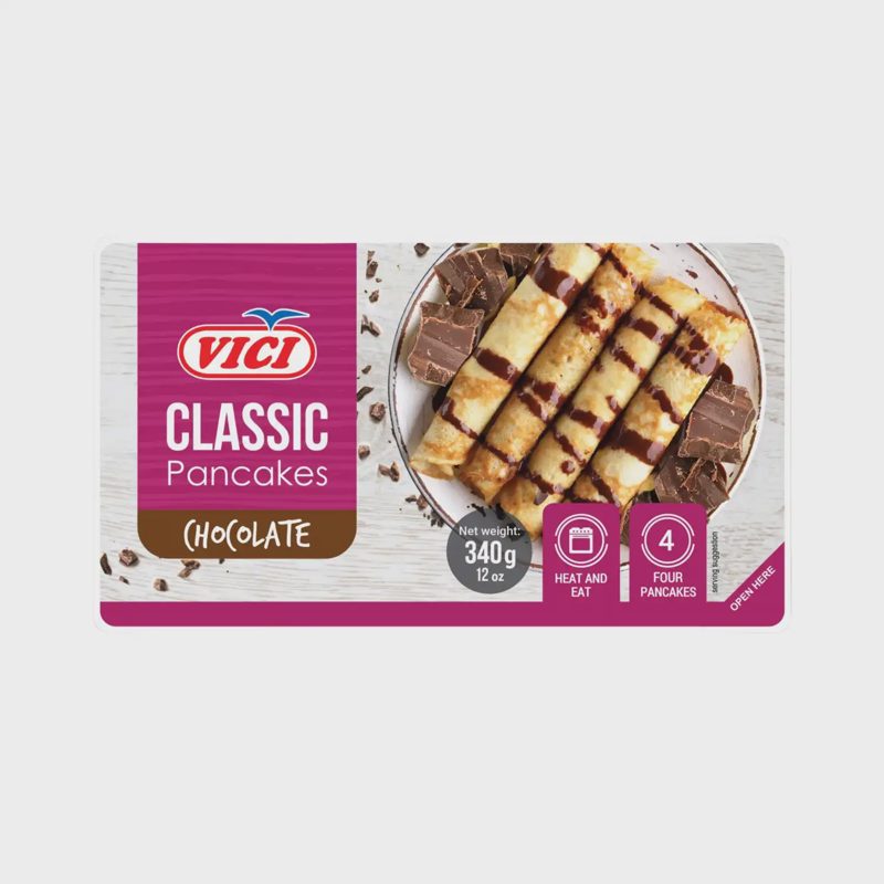 Šaldyti blyneliai su šokolado įdaru VIČI,340g