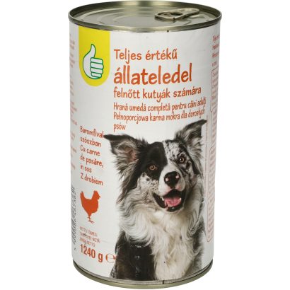 Auchan Tipp teljes értékű állateledel kutyának szárnyas 1240g